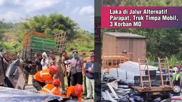 Truk Gak Kuat Nanjak, Hantam Kijang Kapsul Sampai Tewaskan 3 Orang