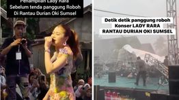 VIDEO: Detik-detik Panggung Roboh Saat Rara LIDA Manggung