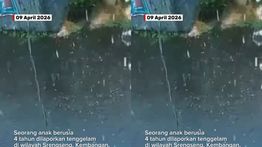 VIDEO: Detik-detik Anak 4 Tahun Terseret Arus Aliran Selokan Terekam CCTV