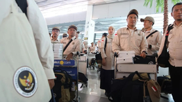 460 Petugas Haji Indonesia Diberangkatkan ke Madinah dari Bandara Soetta