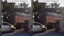 VIDEO: Tabrakan Beruntun di  Tol Jakarta&ndash;Tangerang Pagi Ini