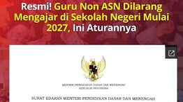 Kemendikdasmen Tegaskan Guru Non-ASN Tidak Akan Dirumahkan pada 2027