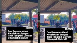 2 Pemotor Dihantam Truk Tangki di Cikampek, Satu Orang Tewas