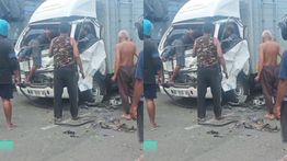 Truk Boks Hantam Isuzu Panther, 4 Orang Meregang Nyawa
