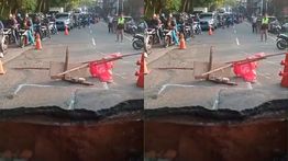 Perbaikan Jalan Amblas di Lenteng Agung Dikebut Malam Ini, SDA Ganti Saluran Lama