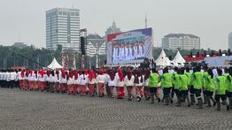 Upacara HUT Jakarta ke-499 di Monas