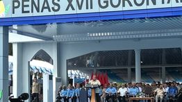 Prabowo Hadiri Puncak PENAS XVII di Gorontalo