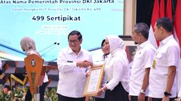 HUT Jakarta, Pemprov DKI Terima 499 Sertifikat Aset Senilai Rp22,2 Triliun dari ATR/BPN