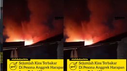 VIDEO: Kebakaran Hantam Kios-kios di Bekasi Utara, Sampai Ludes