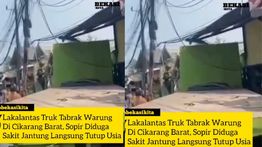 Truk Tabrak Warung, Sopir Tewas Mengenaskan