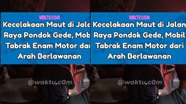 VIDEO: Mobil Hantam 6 Motor di Pondok Gede, Korban Sampai Kritis