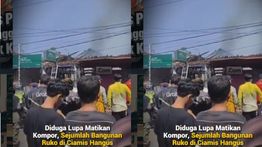 VIDEO: Ngeri! Kebakaran Hanguskan 3 Ruko di Ciamis