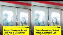VIDEO: Tangan Penumpang Terjepit Pintu KRL di Stasiun Duri