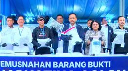 BNN Musnahkan 3,37 Ton Barang Bukti Narkotika