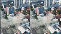 VIDEO: Kebakaran Hantam Gedung di Cikini