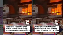 Ruko Dua Lantai Ludes Terbakar di Depok