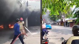 VIDEO: Toko Helm di Karawang Ludes Terbakar, Rugi Ratusan Juta Rupiah