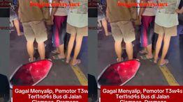 VIDEO: Nahas Pemotor Tewas Ditabrak Bus di Bogor