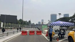 Ada Demo, Pintu Keluar Tol Slipi Arah Grogol Ditutup Sementara