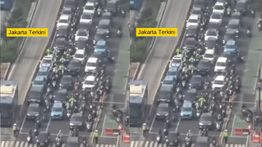 VIDEO: Penampakan Kemacetan Jelang Demo Buruh Siang Ini