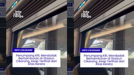 VIDEO: KRL di Cikarang Tiba-tiba Keluar Asap, Penumpang Berhamburan Keluar