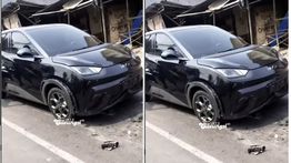 Mobil Listrik BYD Hantam Ojol Sampai Luka-luka