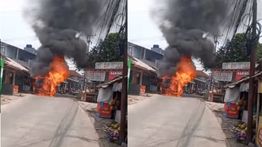 Mobil Terbakar di Mulyaharja Bogor, Api Merambat hingga Rumah Warga