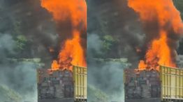 VIDEO: Truk Terbakar Hebat di Tol Jagorawi Arah Margonda