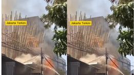 Bangunan Rumah Terbakar di Tamansari Jakbar