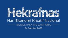 Hari Ekonomi Kreatif Nasional 2026 Digelar Serentak di 8 Daerah