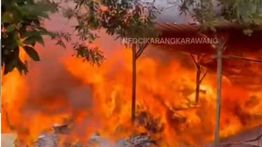 Kebakaran Hantam Gudang di Jatiwangi Cikarang Barat Bekasi
