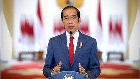 Presiden Joko Widodo meresmikan ruas Inpres Jalan Daerah (IJD) Segmen Lembar-Gili Mas di Kabupaten Lombok Barat, NTB.