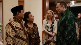 Presiden terpilih periode 2024-2029 Prabowo Subianto dan CEO SpaceX Elon Musk bertemu di Balangan, Bali, pada Minggu (19/5) malam, di sela acara pembukaan World Water Forum (WWF) ke-10.