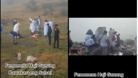 Media sosial kembali dihebohkan dengan sejumlah warga yang menggelar rangkaian ibadah haji di Gunung Bawakaraeng, Gowa, Sulawesi Selatan. Sontak saja video rangkaian ibadah haji diduga menyimpang tersebut viral di berbagai platform media sosial.