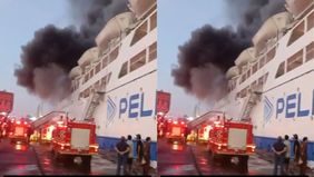 Kebakaran kapal ini diduga berasal dari percikan api di motor bantu yang berada di kamar mesin.