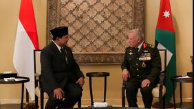 Menteri Pertahanan RI Prabowo Subianto melakukan pertemuan dengan Raja Yordania Abdullah II bin Al-Hussein, di Amman, Yordania, Senin (10/6) sesaat tiba di Yordania.