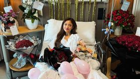 Marion Jola merayakan ulang tahun ke 24 nya dalam kondisi sakit.