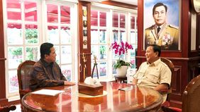 Menteri Badan Usaha Milik Negara (BUMN) Erick Thohir melakukan pertemuan dengan Presiden terpilih sekaligus Menteri Pertahanan Prabowo Subianto.
