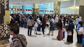Gangguan sistem imigrasi di Bandara Soekarno-Hatta, Cengkareng, Tangerang pada Kamis, 20 Juni 2024.