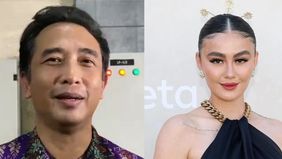 Ketua AKSI (Asosiasi Komposer Seluruh Indonesia) Piyu Padi ikut mendampingi Ari Bias membuat laporan untuk Agnez Mo.