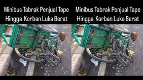 Penjual tape keliling tersebut harus mendapatkan perawatan intensif.