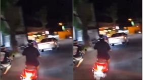 Seorang bule pengendara mobil di Bali kembali membuat ulah dengan menabrak sejumlah pengendara lain dan kabur.