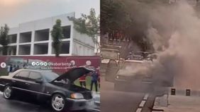 Sore ini, Senin (15/7/2024), sebuah mobil terbakar di dekat lampu merah dekat cluster Kebayoran, Bintaro, Tangerang Selatan menggegerkan para pengendara yang melintas.