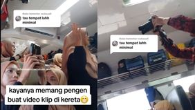 Aksi emak-emak yang berisik di gerbong kereta api terekam dalam sebuah video yang akhirnya viral di media sosial. Dalam tayangan tersebut, emak-emak ini dengan lantangnya kompak bernyanyi dan sepertinya tidak menghiraukan penumpang yang merasa tergan