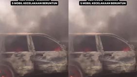 Mobil tiba-tiba terbakar.