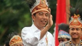 Presiden Jokowi dan Ibu Negara Iriana hadiri perayaan Hari Anak Nasional di Istora Papua Bangkit.