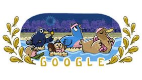 Google Doodle hari ini memperlihatkan visual agak berbeda, yakni terdapat lima bebek yang sedang berada di air, yang turut memeriahkan Olimpiade Paris 2024.