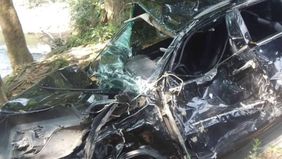 Mobil pengawal pribadi (Walpri) Penjabat Gubernur Sumsel, Elen Setiadi mengalami kecelakaan di Sungai Lubai, Desa Beringin, Muara Enim, Minggu, 28 Juli 2024.