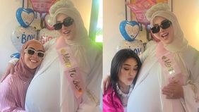 Syahrini membantah adanya acara baby shower yang dilakukan jelang melahirkan.