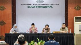 Badan Amil Zakat Nasional (BAZNAS) RI menyelenggarakan pelatihan Auditor Sistem Manajemen Anti Penyuapan (SMAP) ISO 37001:2016 guna memperkuat tata kelola zakat dengan prinsip bersih dan transparan.